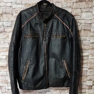 Wilson's Leather Moto Jacket Black /Brown Leather Jacket